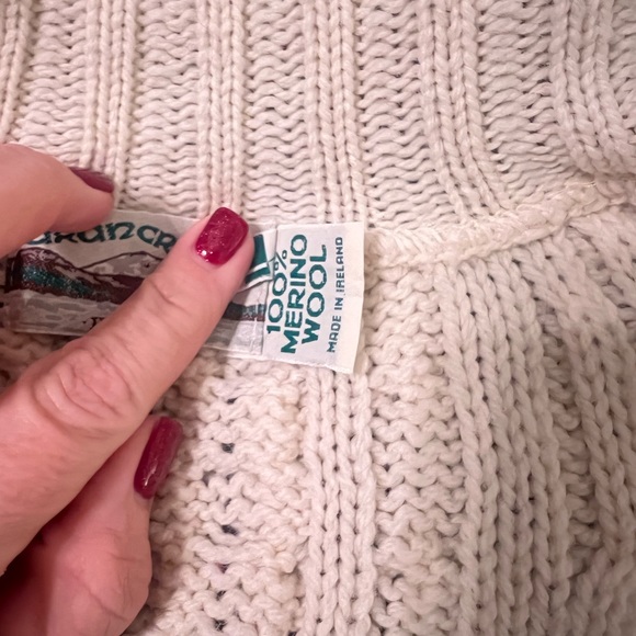 Never Worn Aran Crafts Merino Wool Sweater - Subtle Beauty in Beige/Ivory - Picture 4 of 16